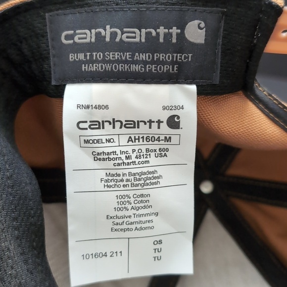 Carhartt Men's Flat Brim Ashland Cap 100% Firm Hand Cotton Duck Cap. - Picture 6 of 6